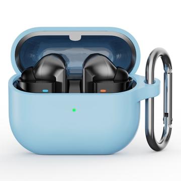 Samsung Galaxy Buds3 Pro Silikonskal med Karbinhake - Sky Blå