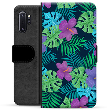 Samsung Galaxy Note10+ Premium Plånboksfodral - Tropiska Blommor