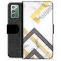 Samsung Galaxy Note20 Premium Plånboksfodral - Abstrakt Marmor
