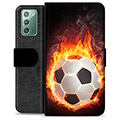 Samsung Galaxy Note20 Premium Plånboksfodral - Fotbollsflamma
