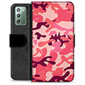 Samsung Galaxy Note20 Premium Plånboksfodral - Rosa Kamouflage