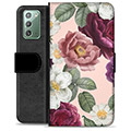 Samsung Galaxy Note20 Premium Plånboksfodral - Romantiska Blommor