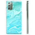 Samsung Galaxy Note20 TPU-Skal - Blå Marmor