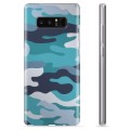 Samsung Galaxy Note8 TPU-Skal - Blå Kamouflage