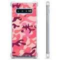 Samsung Galaxy S10 Hybridskal - Rosa Kamouflage