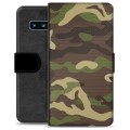 Samsung Galaxy S10 Premium Plånboksfodral - Kamouflage
