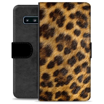 Samsung Galaxy S10 Premium Plånboksfodral - Leopard