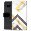 Samsung Galaxy S10+ Premium Plånboksfodral - Abstrakt Marmor