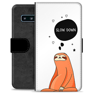 Samsung Galaxy S10+ Premium Plånboksfodral - Slow Down