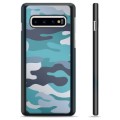 Samsung Galaxy S10+ Skyddsskal - Blå Kamouflage