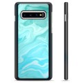 Samsung Galaxy S10+ Skyddsskal - Blå Marmor