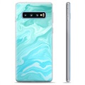 Samsung Galaxy S10+ TPU-Skal - Blå Marmor