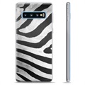 Samsung Galaxy S10+ TPU-Skal - Zebra
