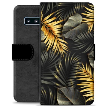 Samsung Galaxy S10 Premium Plånboksfodral - Gyllene Löv