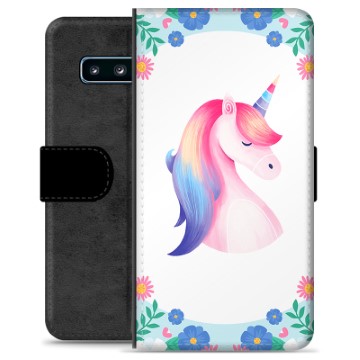 Samsung Galaxy S10 Premium Plånboksfodral - Enhörning