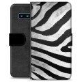 Samsung Galaxy S10 Premium Plånboksfodral - Zebra