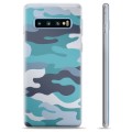 Samsung Galaxy S10 TPU-Skal - Blå Kamouflage
