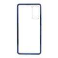 Samsung Galaxy S20 FE Magnetiskt Skal med Härdat Glas - Blå