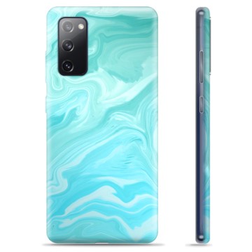 Samsung Galaxy S20 FE TPU-Skal - Blå Marmor