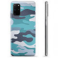 Samsung Galaxy S20+ TPU-Skal - Blå Kamouflage
