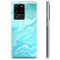 Samsung Galaxy S20 Ultra TPU-Skal - Blå Marmor