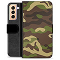 Samsung Galaxy S21+ 5G Premium Plånboksfodral - Kamouflage