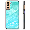 Samsung Galaxy S21+ 5G Skyddsskal - Blå Marmor