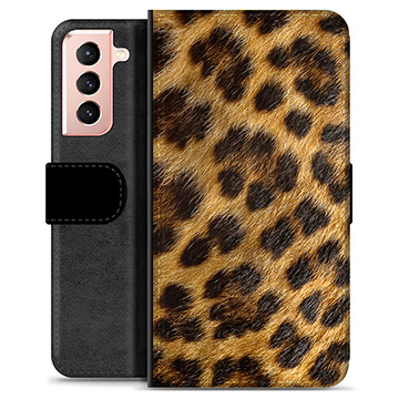 Samsung Galaxy S21 5G Premium Plånboksfodral - Leopard