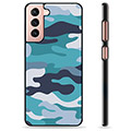 Samsung Galaxy S21 5G Skyddsskal - Blå Kamouflage
