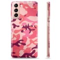 Samsung Galaxy S21 5G TPU-Skal - Rosa Kamouflage