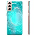 Samsung Galaxy S21 5G TPU-Skal - Turkos Swirl