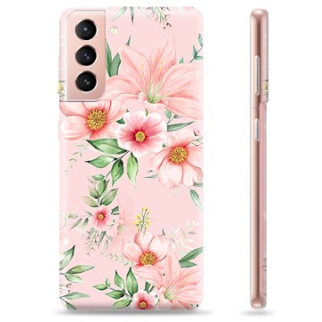 Samsung Galaxy S21 5G TPU-Skal - Vattenfärg Blommor