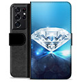 Samsung Galaxy S21 Ultra 5G Premium Plånboksfodral - Diamant