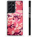 Samsung Galaxy S21 Ultra 5G Skyddsskal - Rosa Kamouflage