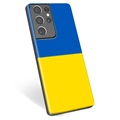 Samsung Galaxy S21 Ultra 5G TPU-Skal Ukrainska Flaggan - Gul och ljusblå
