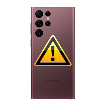 Samsung Galaxy S22 Ultra 5G Bak Skal Reparation - Burgundy