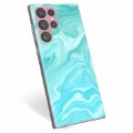Samsung Galaxy S22 Ultra 5G TPU-Skal - Blå Marmor
