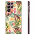 Samsung Galaxy S22 Ultra 5G TPU-Skal - Rosa Blommor