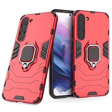 Samsung Galaxy S23 5G Hybridskal med Ringhållare - Röd