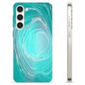 Samsung Galaxy S23+ 5G TPU-Skal - Turkos Swirl