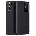 Samsung Galaxy S23 Smart Clear View Flip Skal med kortplats - Svart