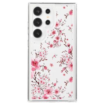 Samsung Galaxy S23 Ultra Fashion TPU-skal - Rosa blommor