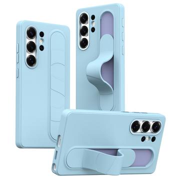 Samsung Galaxy S23 Ultra Smart Hybridskal med stående grepp - Blå