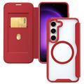 Samsung Galaxy S24 Flip Case med kortplats - MagSafe-kompatibel - Röd