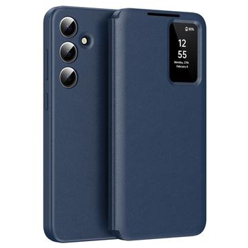 Samsung Galaxy S24 Smart Clear View Flip Skal med kortplats - Safir