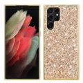 Samsung Galaxy S24 Ultra Glitter Series Hybrid Skal - Guld