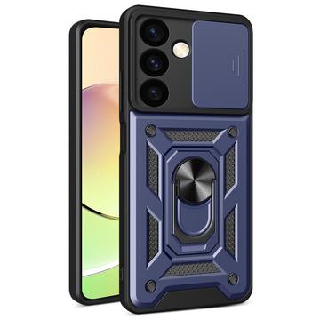 Samsung Galaxy S24+ Hybrid Skal med Roterande Ring med Kameraskydd - Blå