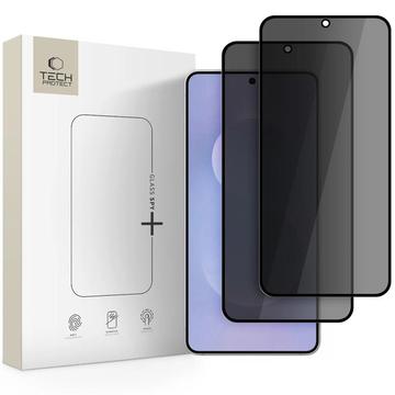 Samsung Galaxy S25 Edge Tech-Protect Glass Spy+ Privacy skärmskydd av härdat glas - 2 st. - Svart