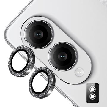 Samsung Galaxy S25 Edge Hat Prince Glitter Kameralinsskydd i Härdat Glas - Svart