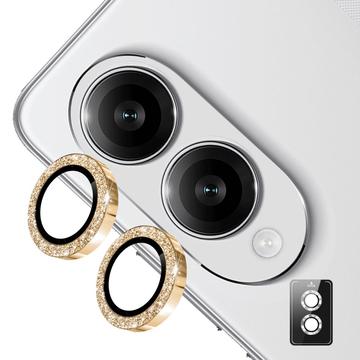 Samsung Galaxy S25 Edge Hat Prince Glitter Kameralinsskydd i Härdat Glas - Guld